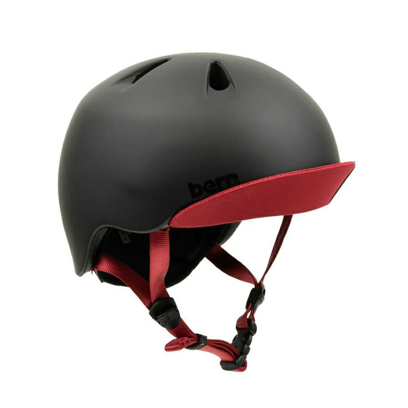 bern バーン NINO ニーノ 子供用 キッズ ヘルメット BEVJB Matte Black/Red Visor｜RIDE ON！
