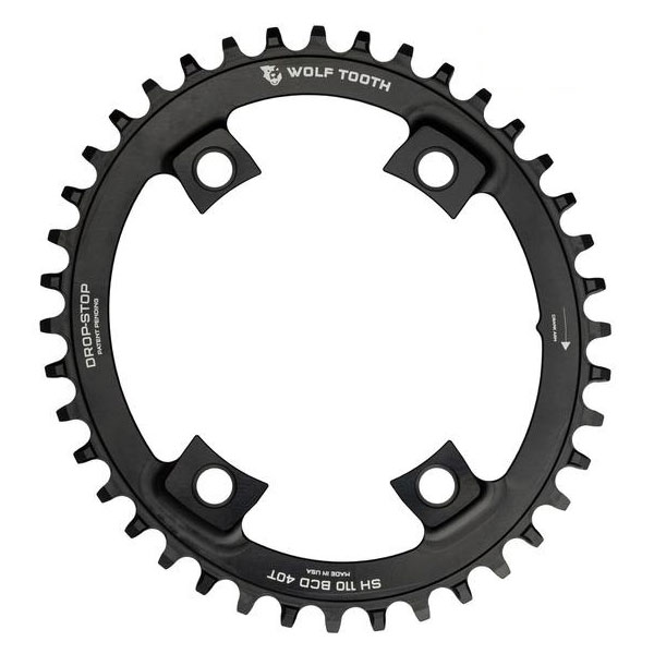 WOLF TOOTH ウルフトゥース Elliptical 110 BCD Chainring For Shimano 4 Bolt - 110x38T/40T/42T 自転車用パーツ-スポーツ・アウトドア