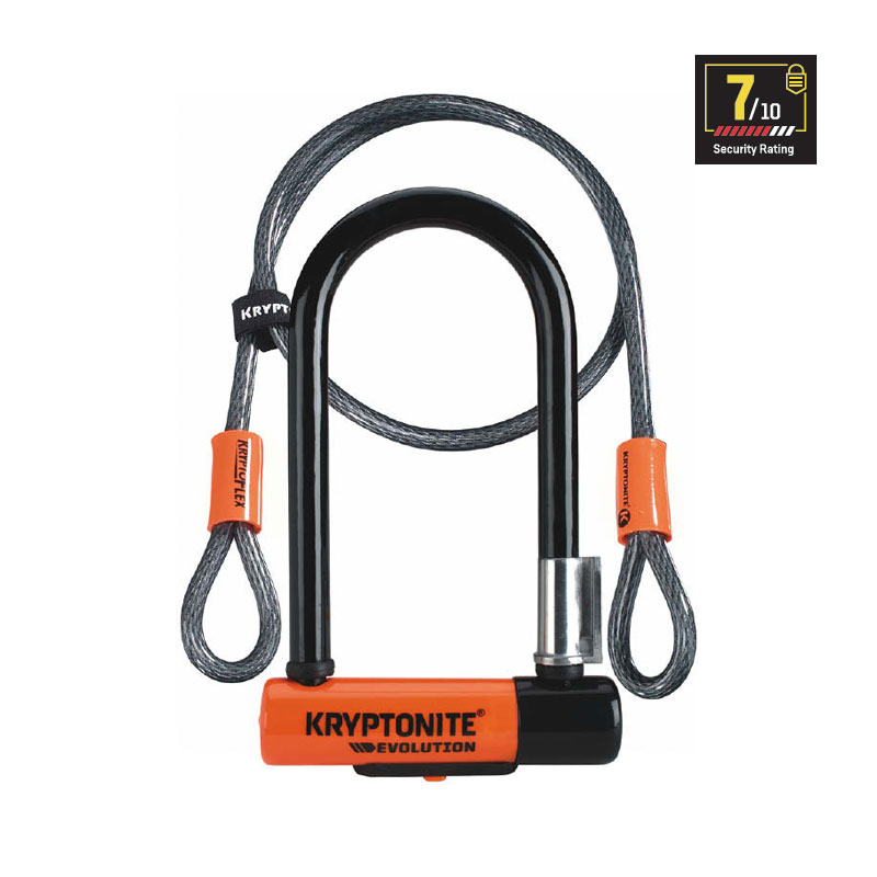 KRYPTONITE クリプトナイト エヴォリューション ミニ7 4インチ フレックス ケーブル付 Uロック LKU03900