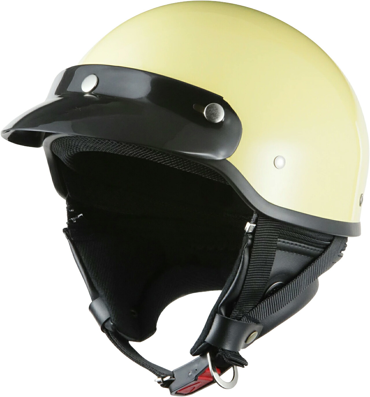バイクヘルメット ポリスヘルメット ハーフヘルメット 半帽ヘルメット アメリカン マットブラック フリーサイズ(57-60cm未満)