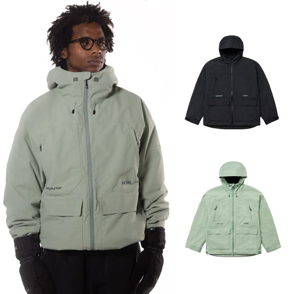 25-26 HOWL/ハウル HERITAGE jacket 着付ける言いあらわす画像 メンズ レディース 雨合羽上衣 スノーボード御召しもの スノーウェアー 2026