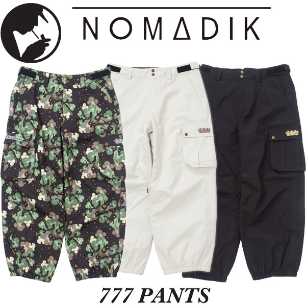 26-27 NOMADIK/ノマディック 777 pant メンズ レディース 雨合羽ズボン下 スノーボードお召しもの スノボウェアー 2027 取っておく商いもの