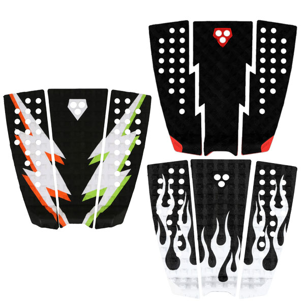 Gorilla Grip KYUSS WHITE BOLTS/ゴリラグリップ カイアスホワイトボルト デッキパッド サーフボード ショートボード サーフィン用テールパッド