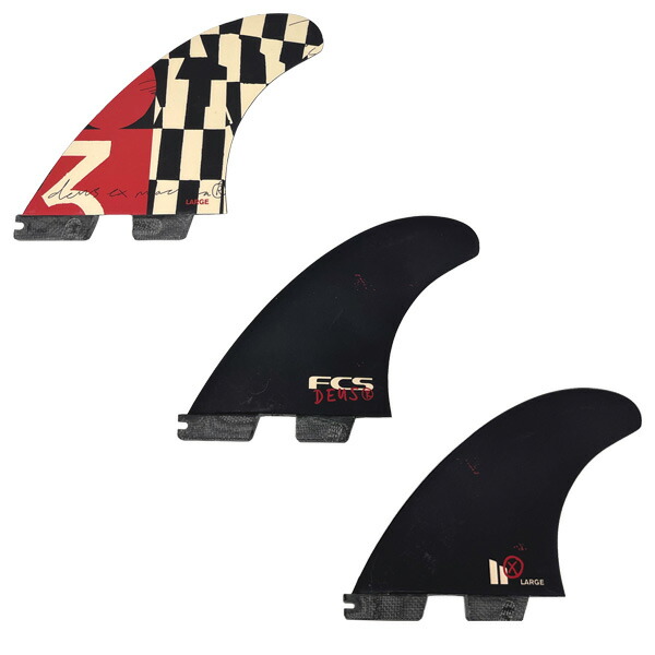 FCS2 DEUS EX MACHINA TRI PC LARGE RETAIL FINS / デウスエクスマキナ FCSII エフシーエス2 アクセラレーター パフォーマンスコア トライ サーフボード サーフィン ショート 3枚組
