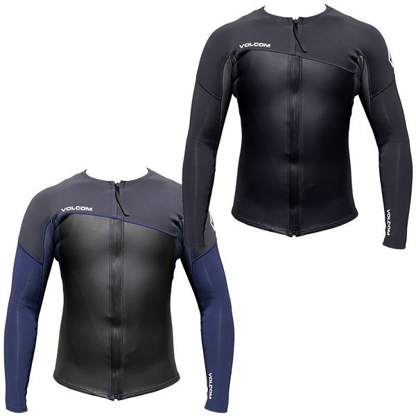 2024継続 VOLCOM 1.5MM FRONT ZIP NEOPRENE TOP A9612401 / ボルコム フロントジップ ネオプレン トップ 1.5mm ウェットスーツ サーフィン スキンジャージ タッパ 夏用 海外モデル
