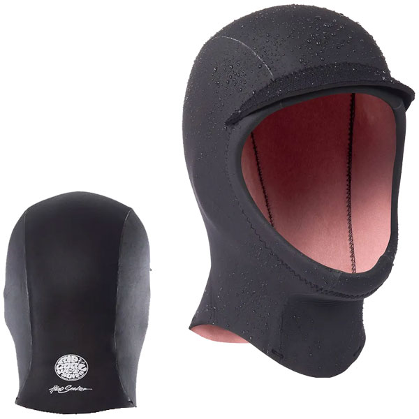 RIPCURL HEATSEEKER HOOD 4粍 WHO8BF / 上唇長い巻き毛 ヒートシーカーフード  上端旗がしら 防寒打つ手 波乗り用 サーフ旗がしら