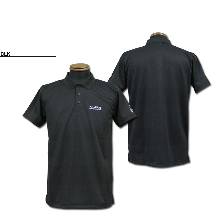 最高の品質 admiral golf アドミラルゴルフ プリントロゴ 半袖ポロシャツ L