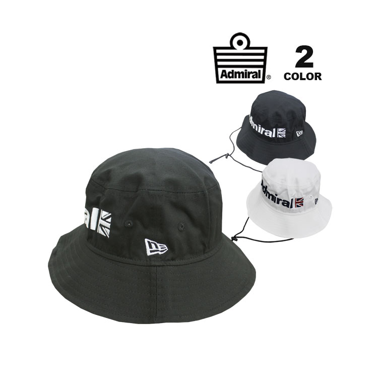 【全品ポイント10倍 4/10 01:59まで】アドミラル ゴルフ バケットハット Admiral GOLF NEWERA ADVENTURE HAT ニューエラ コラボ 帽子 抗菌 スウェットバンド スポーツ メンズ レディース ユニセックス 全2色 フリーサイズ 59cm
