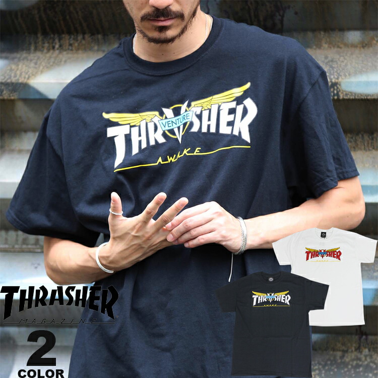 楽天市場 Sale 公式 スラッシャー Tシャツ Thrasher Venture Collab S S T Shirts 半袖 Tee ベンチャー インポート メンズ レディース ユニセックス プリント 全2色 S Xl Riffle Page 2nd