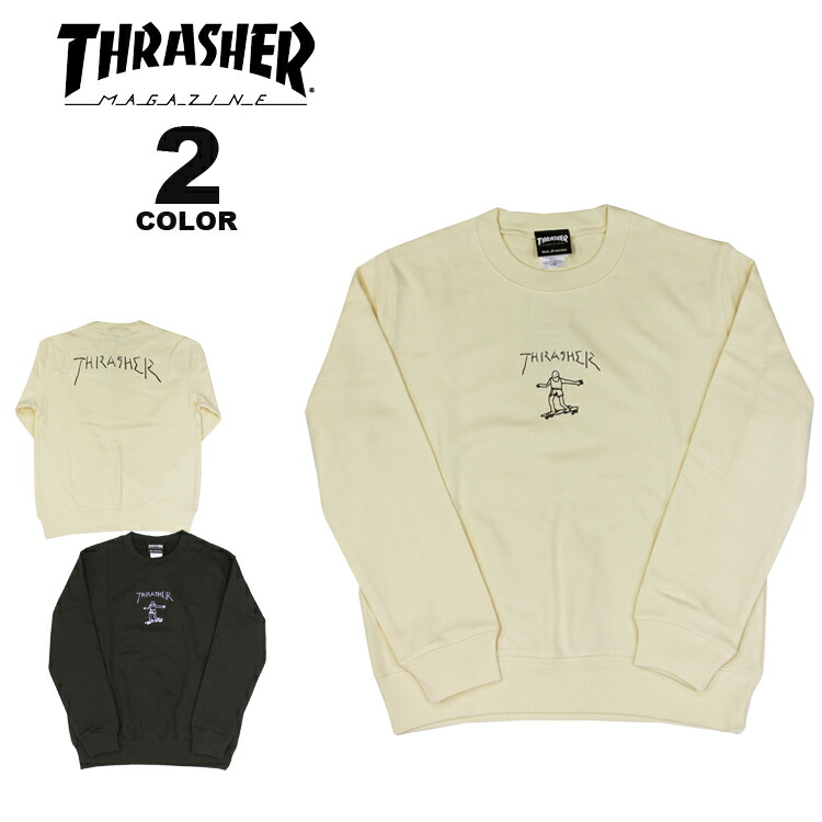 スラッシャー 子供服 トレーナー THRASHER GONZ YOUTH CREW SWEAT