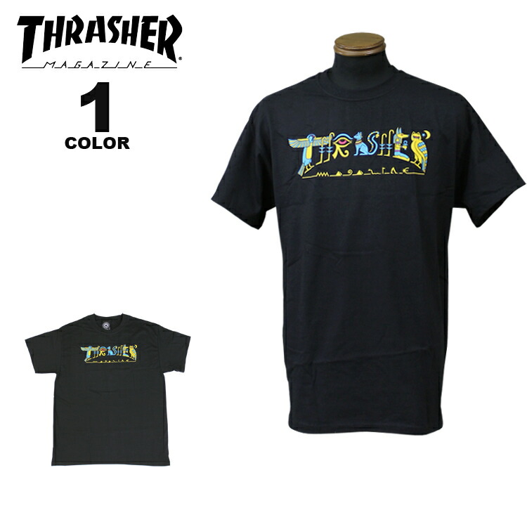 柔らかい Thrasher スラッシャー Hieroglyphic T Shirt Black 英国発 再値下げ 247groundnews Com