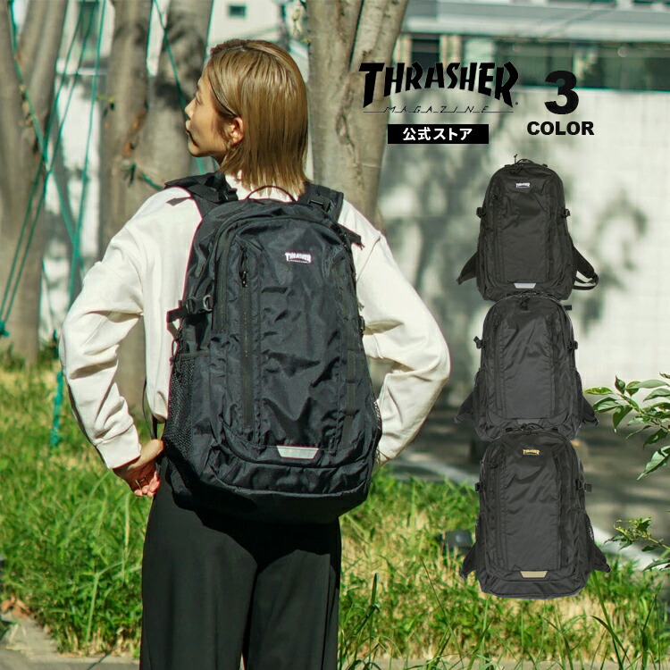 【全品ポイント10倍 4/10 01:59まで】スラッシャー リュック バックパック THRASHER RUNNING PUSH BACK PACK 30L デイバック バッグ 撥水 メンズ レディース ユニセックス 全3色 通勤 ビジネス 通学 旅行 【公式】 7,392円