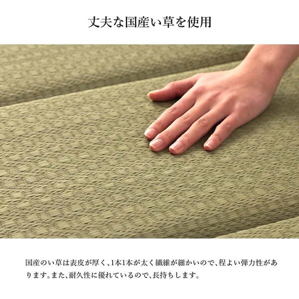 藺草墊、墊子、睡墊、免費墊子、墊子、日式圖案、日本製造、綠橙色、約。 70 x 180厘米