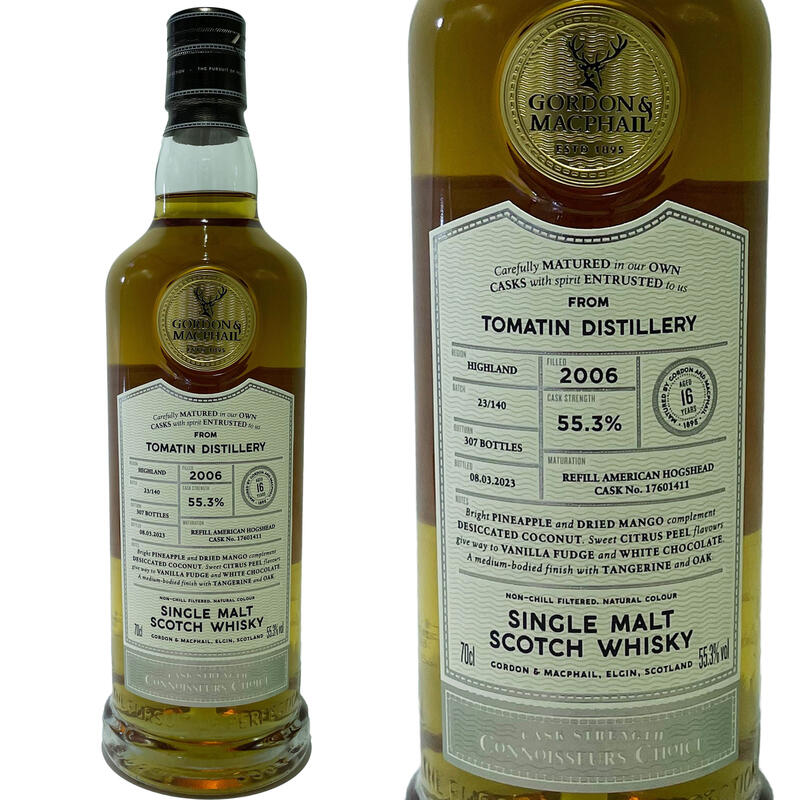 トマーティン 16年 ゴードン＆マクファイル コニサーズ チョイス カスク ストレングス 2006 / Tomatin 16yo G&M CC Cask Strength [2006][SW]｜Ｗｉｎｅ shop Ｃave