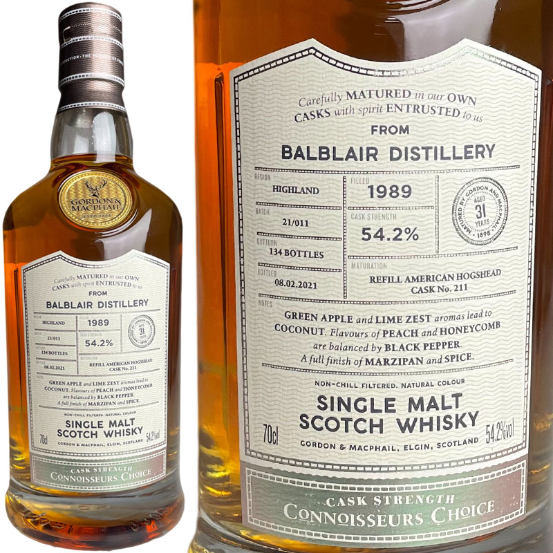 バルブレア 31年 G&M コニサーズ チョイス ウッデン ボックス 1989 / Blblair 31yo G&M Connoisseurs Choice [1989][SW] 71,995円