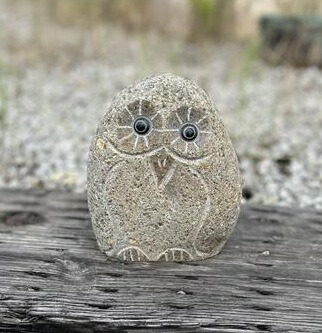 楽天市場】もこもこふくろう 御影石 H30cm 約28kgフクロウ 梟 鳥 とり