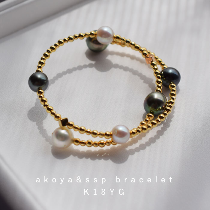 K14 14金 ゴールド 天然アコヤパール ブレスレット 真珠 パール ブレス-