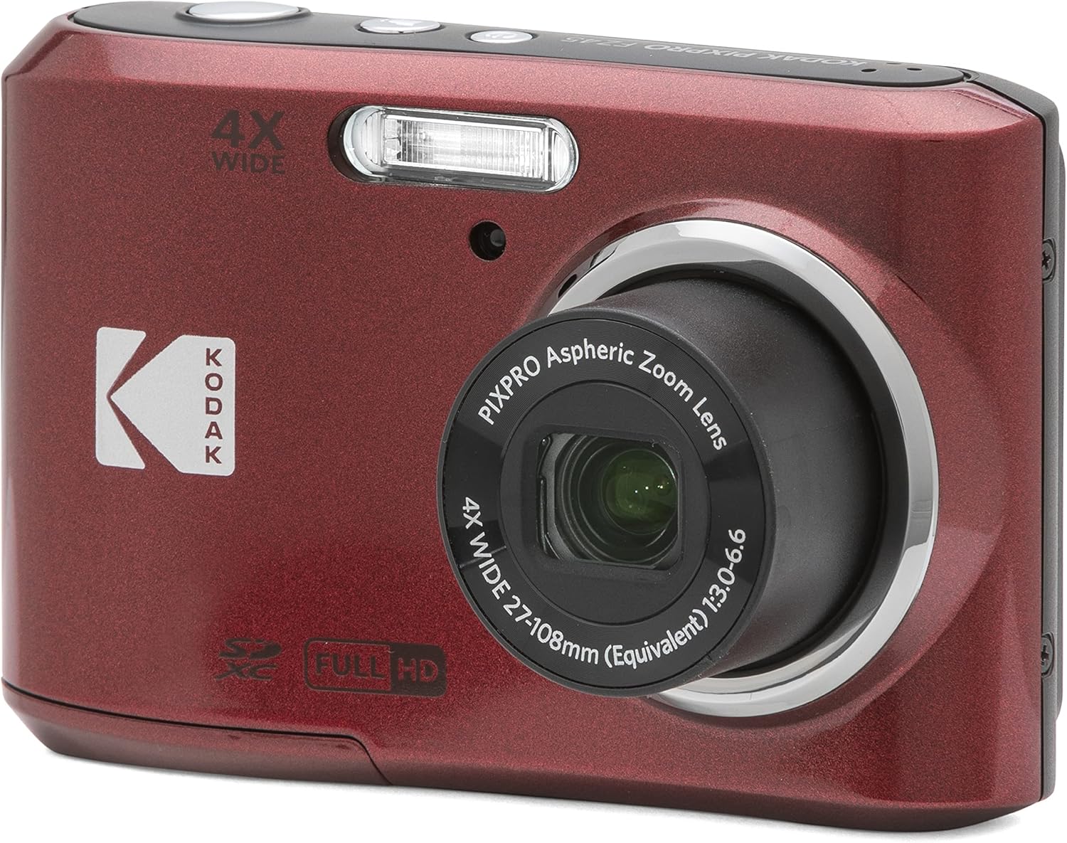 デジタルカメラ PIXPRO FriendlyZoom FZ45 Kodak コダック 4倍光学ズーム 1600万画素 フルHD(1080p)動画撮影 アルカリ乾電池対応モデル|陸翔屋