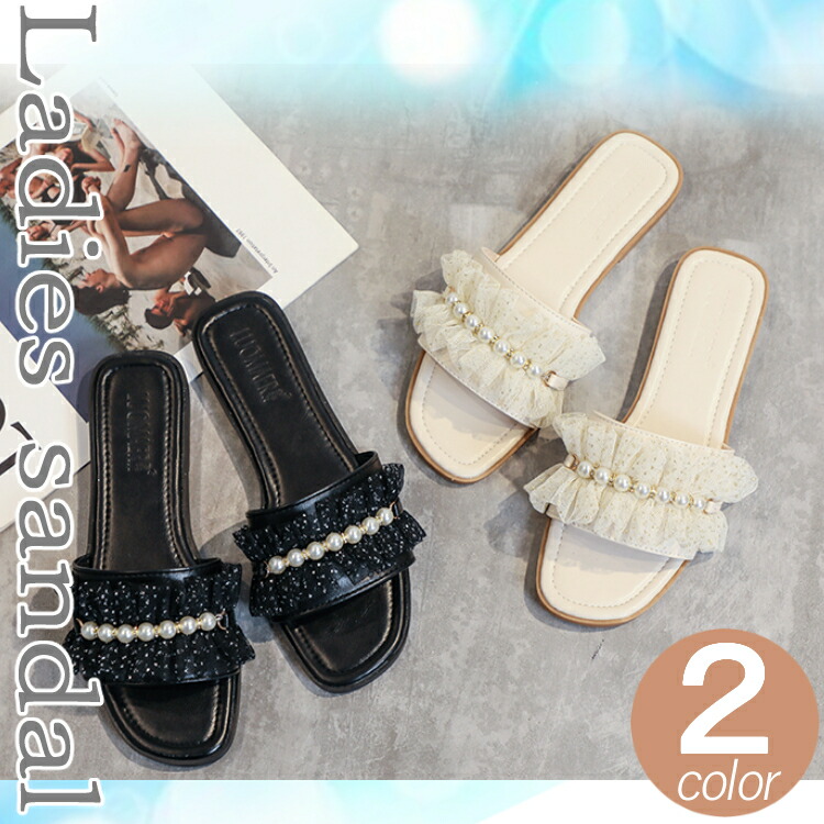 レディースサンダル痛くないローヒールぺたんこ柔らかい靴shoes滑り止め夏物ビーチサンダル