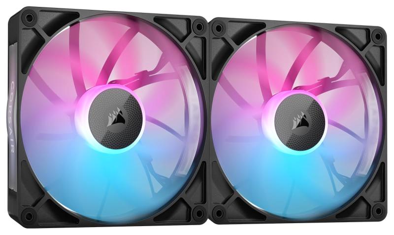 iCUE LINK RX140 RGB スターターキット 140mm PWM PCケースファン デュアルパック（iCUE LINKシステムハブ付属） ブラック CO-9051020-WW｜利休プリン