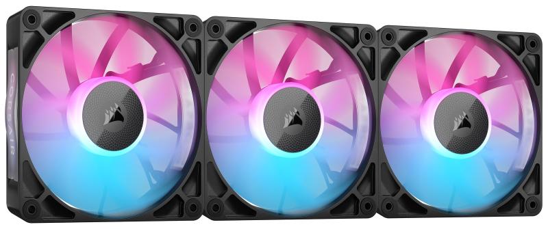 iCUE LINK RX120 RGB スターターキット 120mm PWM PCケースファン トリプルパック（iCUE LINKシステムハブ付属） ブラック CO-9051018-WW｜利休プリン