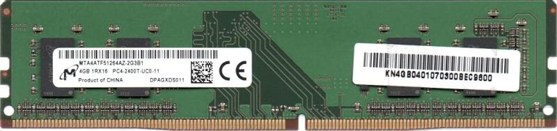 Micron マイクロン パソコン4-19200U (DDR4-2400) 4GB 1Rx16 パソコン4-2400T-UC0-11 DIMM 288pin 事務机いの一番マイコン用記憶装置 型番：MTA4ATF51264AZ-2G3B1 片面実装 (1Rx16)