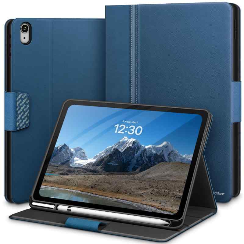 iPad 11世代 ケース A16 (11インチ, 2025) iPad 10世代 (10.9インチ, 2022)用 手帳型 ペン収納 高級PUレザー製 ペンホルダー付き オートスリープ タイピング角度 スタンド機能 ビジネス カバー,