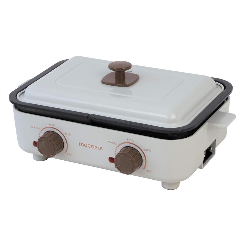 macaful マカフル 調理器具 irodoriペアプレート ホワイト MPP-950L-GRG