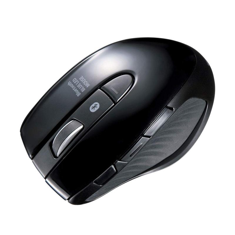 サンワサプライ Bluetooth3.0マルチペアリングマウス(3台までペアリング可能) ブルーLED 6ボタン 中型 MA-BTBL121BK