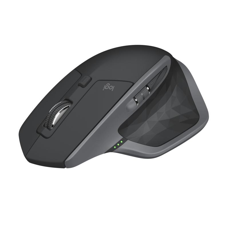 MX Master 2S - Mouse - laser - 7 buttons - wireless - 2.4 GHz - USB wireless receiver - graphite