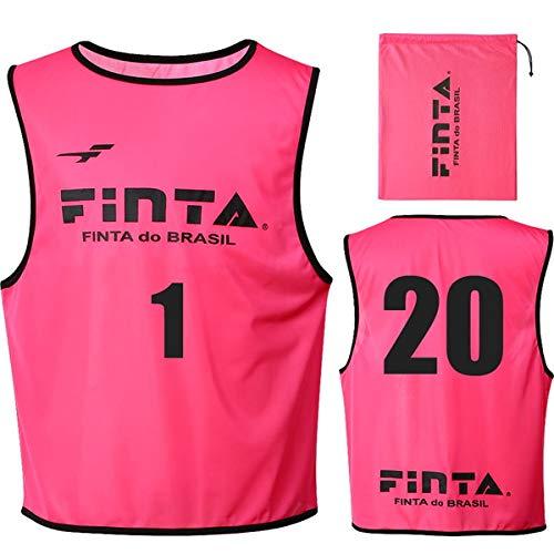 [フィンタ] FINTA サッカー フットサル ジュニア・子供用 ビブス ゲームベスト 20枚セット FT6557 (7200) ピンク