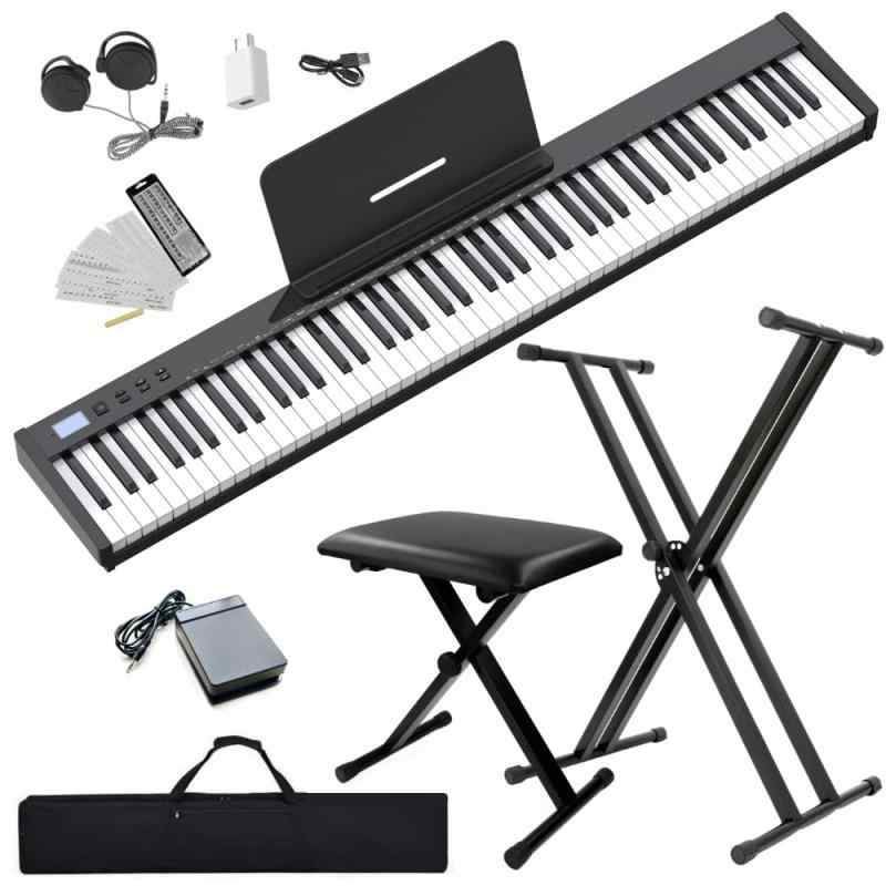 KIMFBAY 電子ピアノ 88鍵盤スタンド付き 軽量 ポータブル KIMFBAY 電子ピアノ 88鍵盤 スタンドセット ポータブル Amazon