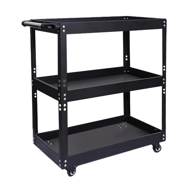 ツールカート 工具ワゴン 整備用ワゴン ツールワゴン 3段 高さ調節可能 5色 DIY 耐荷重200KG 幅65&times;奥行35&times;高さ73CM 回転キャスター付き 工具カート 工具台車 DIY 自動車用 ガレージ 工具収納｜利休プリン