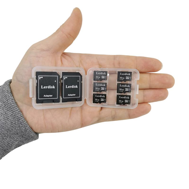 工場卸売 32GB Micro SD カード 6 枚パック、U3 A1 V30 クラス 10、60+MB/s 読み取り、4K カメラ、ゲーム コンソール、ドローン、CCTV 用 - SD アダプター付き(32GBX6)｜利休プリン