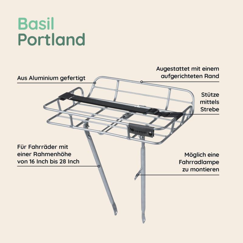 BASIL(バジル) キャリア ポートランドフロントキャリアハイ + リムーバブルベルト