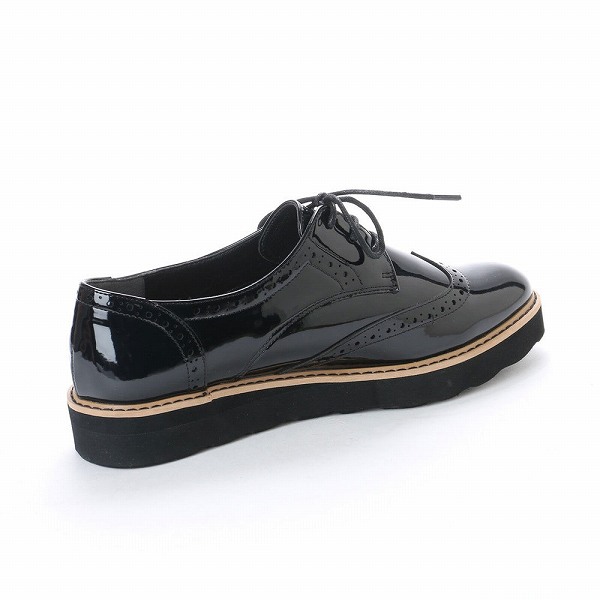 メーカー包装済 楽天市場 ウイングチップ タンクレースアップ エナメル オックスフォードシューズ レディース ブラック レースアップシューズ おじ靴 マニッシュ 黒 シルバー Rilla By Uni 史上最も激安 Precisionnm Com