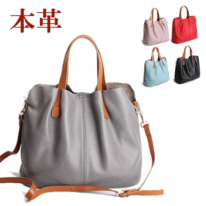 本革 ハンドバッグ 2way ショルダーバッグ 大容量 横型 通勤 通学 レザー ビジネスバッグ 革 鞄 レディース かばん 斜めがけ 肩掛け 5 Off