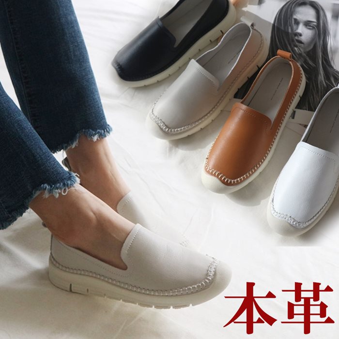 新発売の 本革 革 スリッポン レディース 厚底 黒 ブラック ブラウン ベージュ 白 ホワイト レザー スニーカー ローカット シンプル カジュアル レディースシューズ 靴 予約販売品 Tallerdecalzado Com