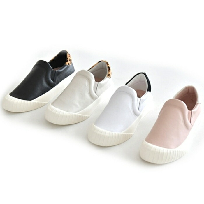 楽天市場 本革 スリッポン レディース スニーカー ローカット 厚底 レザースリッポン カジュアルシューズ シンプル 黒 白 ベージュ ピンク レディースシューズ Rilla By Uni