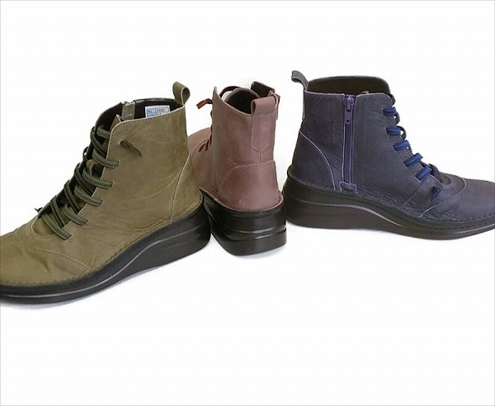 楽天市場 日本製 本革 ショートブーツ レディース ローヒール フラット レースアップ レザー 革 ブーツ ショート 3e 幅広 Rilla By Uni