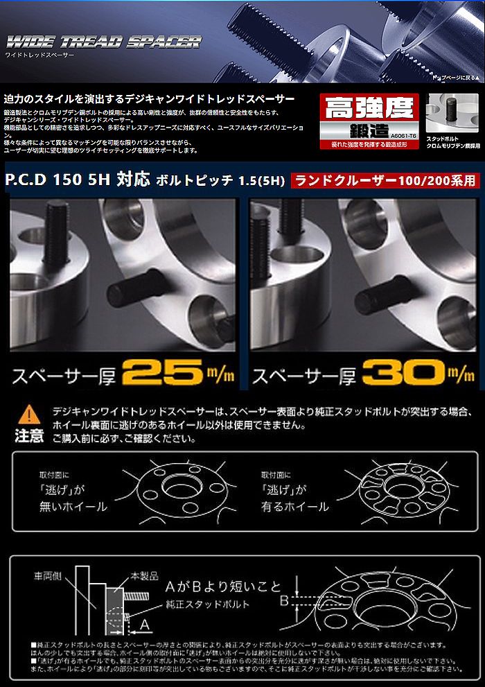 新品　ランドクルーザー250 300 30mm ランクル スペーサー　ワイトレ 楽天市場】TRJ250W/GDJ250W ランドクルーザー 250 ハブ付き