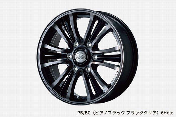 E26系(NV350)キャラバン2/4WD用BAZALT-X TYPE2(ピアノブラック ブラッククリア)アルミホイール[6穴-PCD139.7 座面60°テーパー]1本 ※インチ数選択必要 後払い注文不可 20,878円