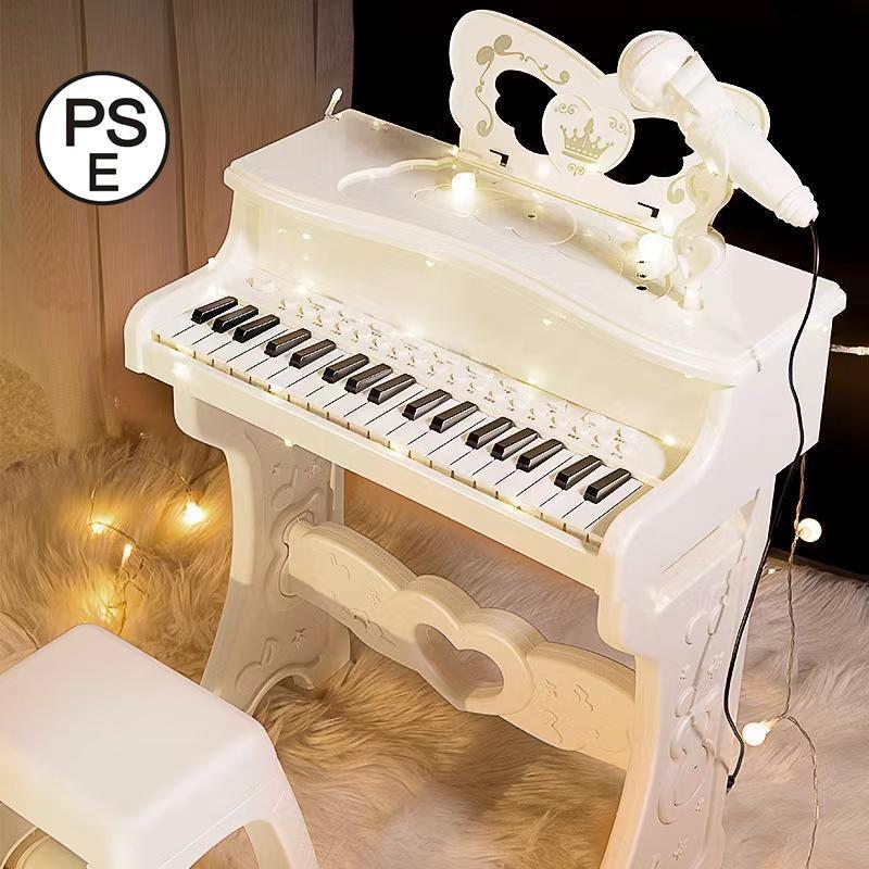 キッズ 光る マイク付き 子ピアノ 多機能 ミニピアノ 子供用 キーボード 電子 おもちゃのピアノ おもちゃ こどもの日 ピアノ