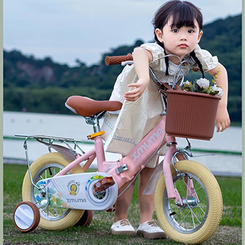 12/14/16/18インチ 組立簡単 誕生日プレゼント 男の子 キッズバイク 折り畳み可能 女の子 補助輪付?カゴ付 幼児用自転車
