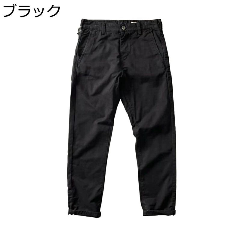 アメカジ 大きいサイズ おしゃれ ゆったり 耐摩耗性 通気 ストレート 柔らかい ヘビーウェイトコットン 着痩せ 無地 ヴィンテージ チノパン カーゴパンツ ロングパンツ メンズ 秋冬 綿100