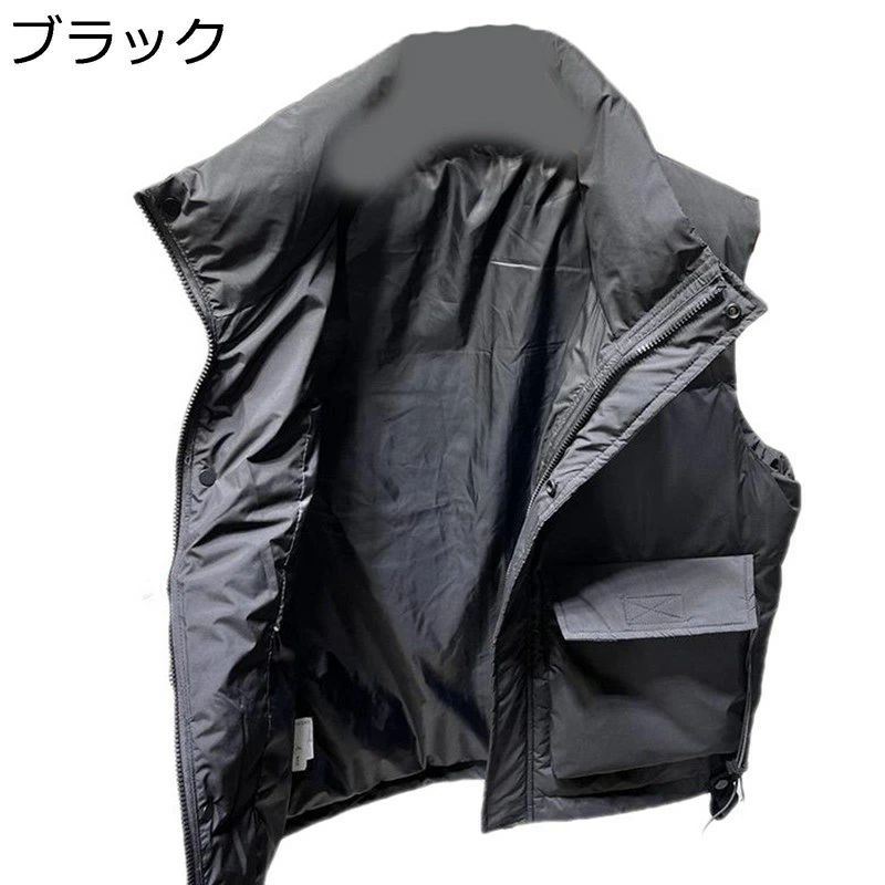 メンズ コート 通勤通学 釣り 軽度撥水 無地 冬服 防寒 アウトドア カジュアル 登山 あったか 暖かい ベスト ダウンベスト ショートベスト アウター ポケット付き 立ち襟