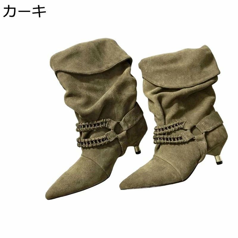 秋冬着 通い 真っただ中ブーツ 上滑り打ちきり ポインテッドトゥ ヴィンテージ レディース パステル色の 座布団 脱げにくい くしゅくしゅ ウエスタンブーツ 履き分かりやすい 遊撃手 輪っかブーツ ピン踵 普段用 着飾る