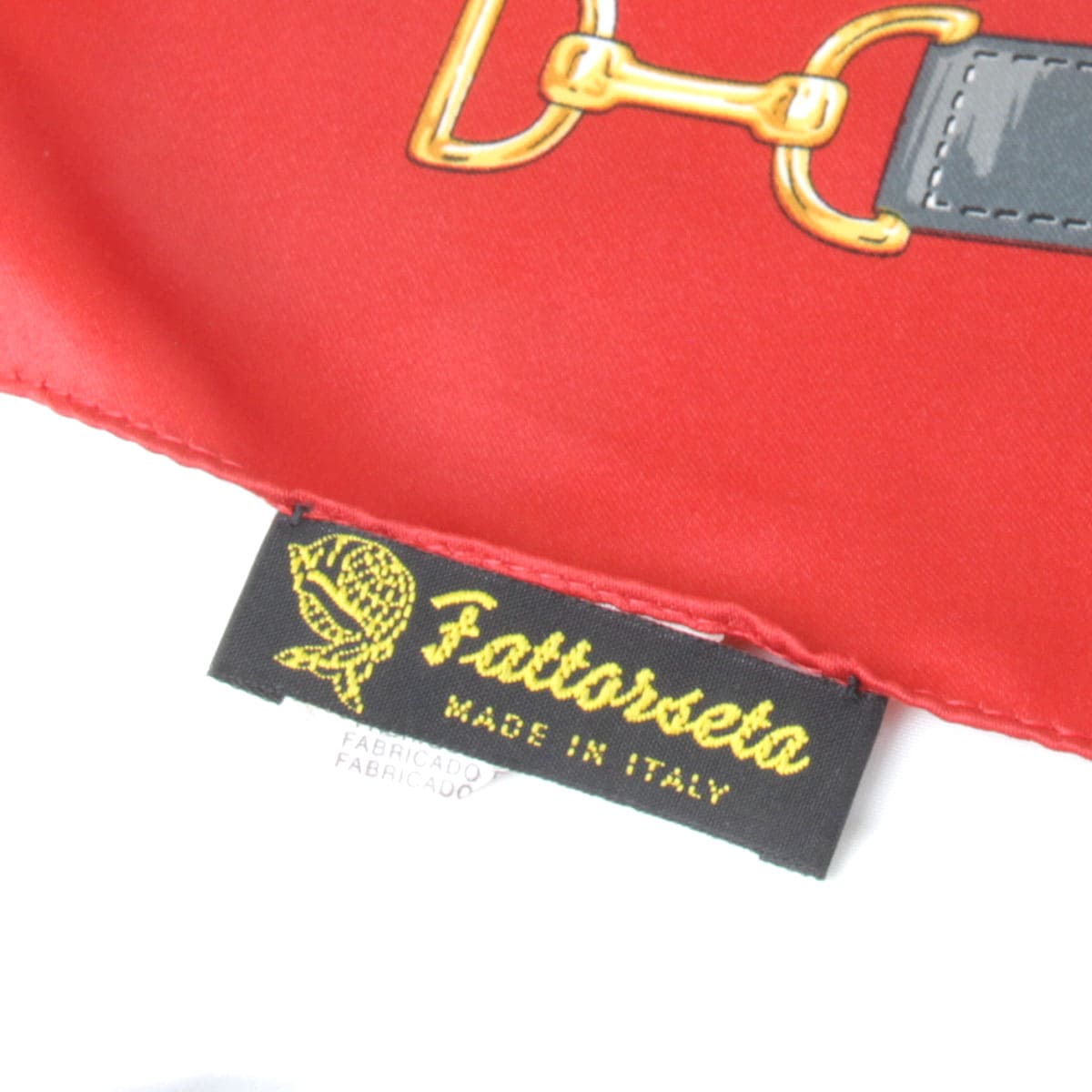 良品『USED』Fattorsetaスカーフポリエステルレッド【中古】