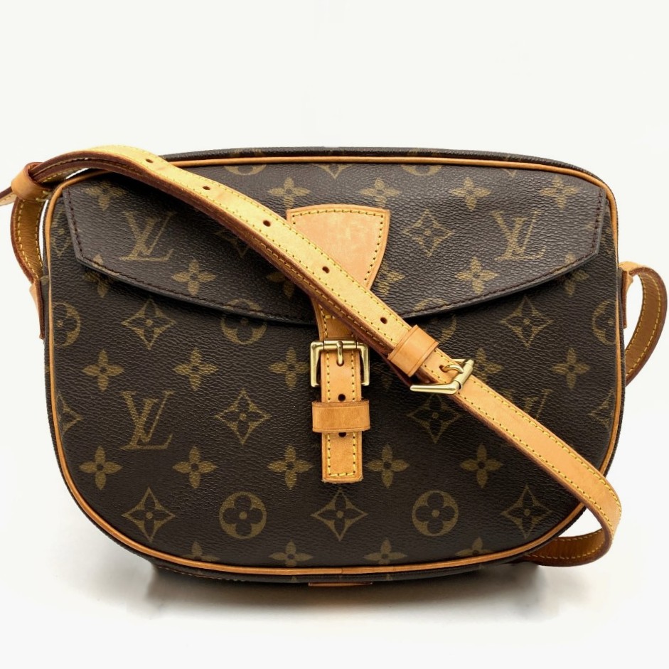 LOUIS VUITTON ルイ・ヴィトン ジュヌフィーユ ショルダーバッグ 曲がった掛け 赤銅色 モノグラム帆布 PVC レディース M51226 LV L/V ビトン ブランド名品 御機嫌ブランド名 寄せあわせ 中古