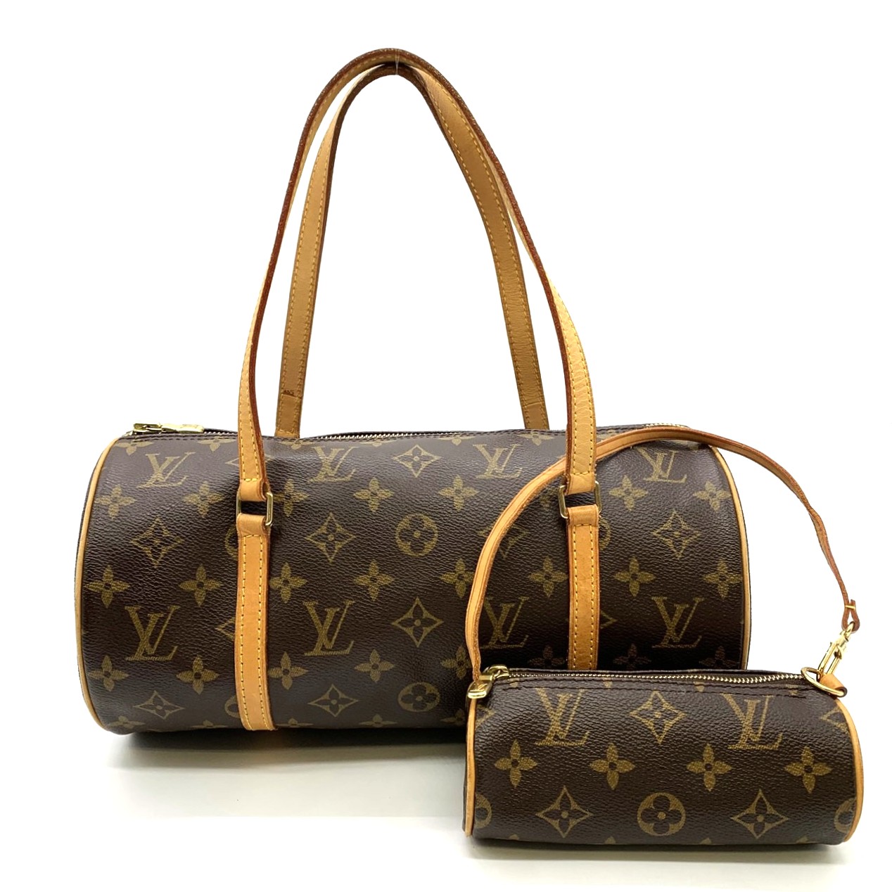 ポーチ付き LOUIS VUITTON ルイ・ヴィトン M51385 パピヨン30 ショルダーバッグ ブラウン モノグラム レディース ウィメンズ ファッション【中古】|Brand Shop Ring